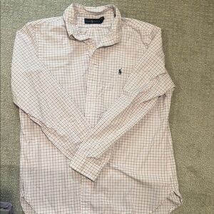 Polo by Ralph Lauren Men's Plaid Shirt - White and Red